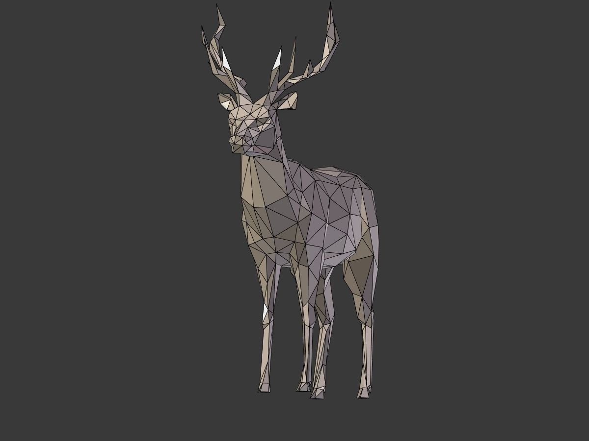 Cartoon Deer - Low Poly Low-poly 3D model_6
