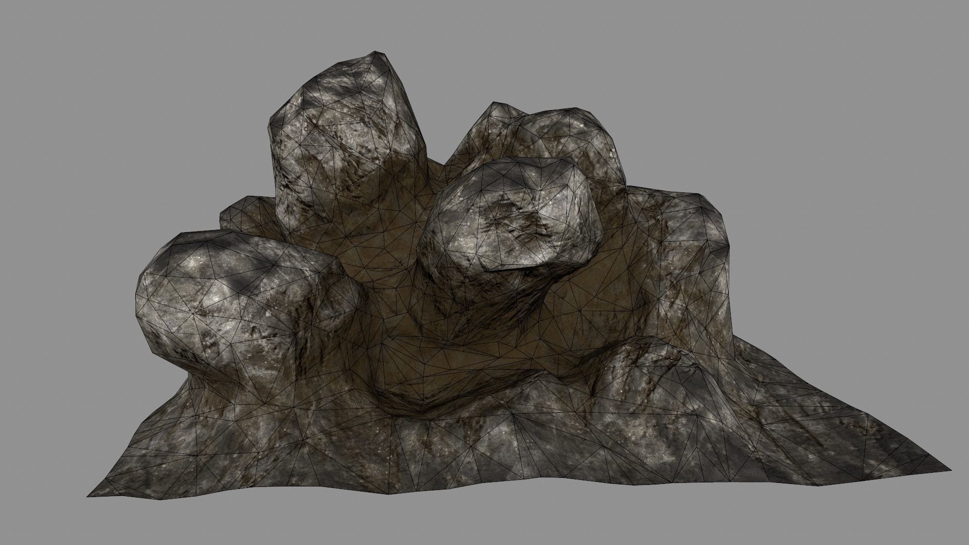 old rocks Low-poly 3D model_2