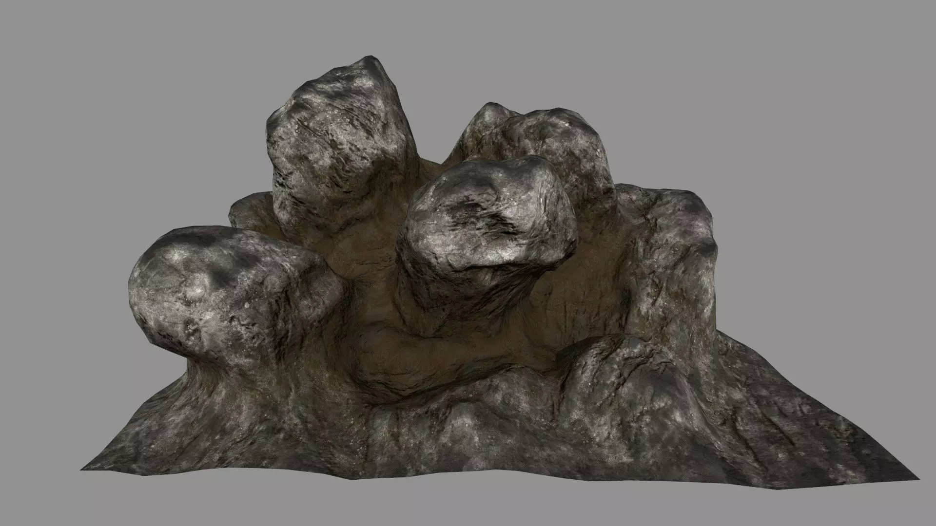 old rocks Low-poly 3D model_0