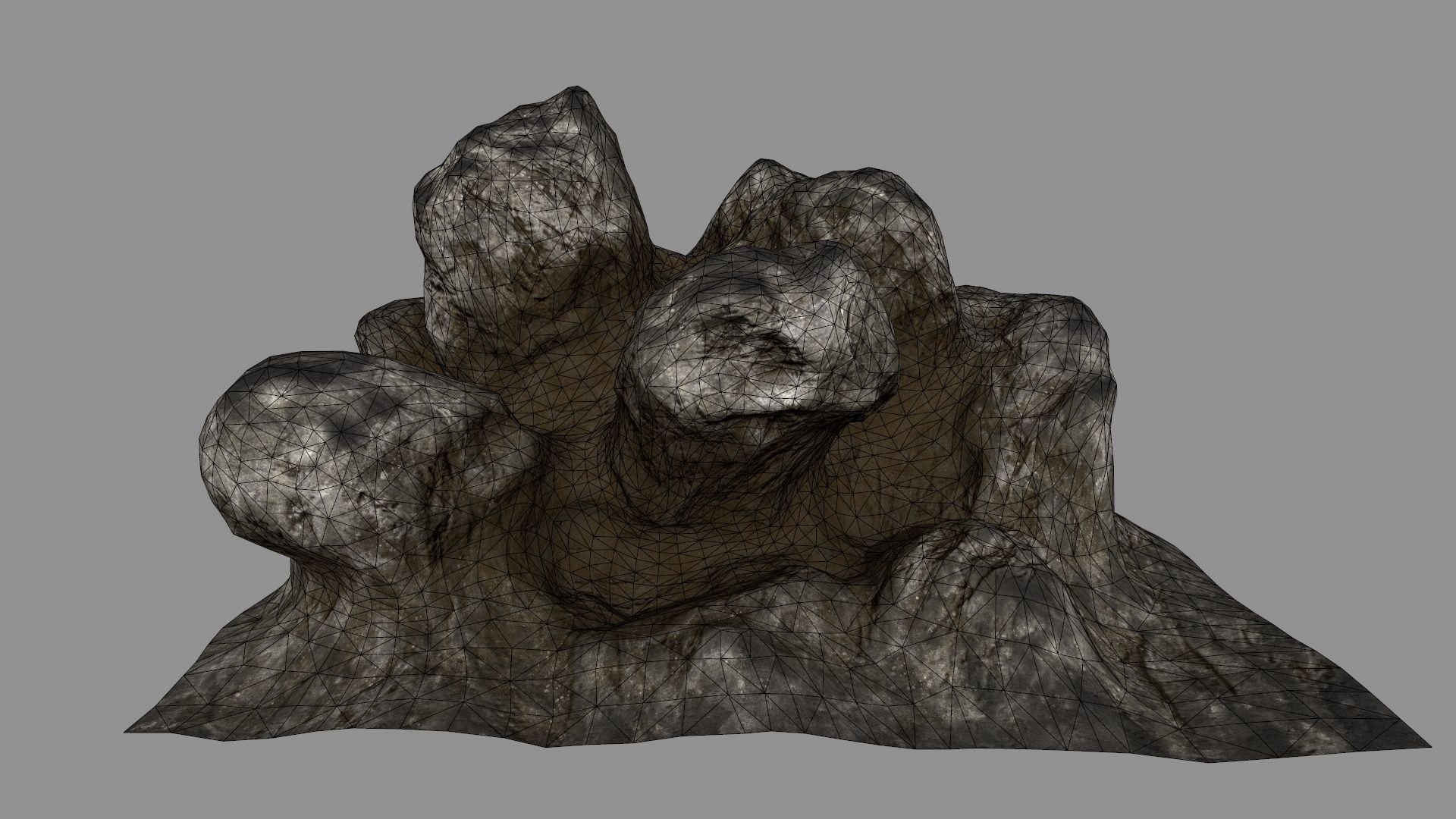 old rocks Low-poly 3D model_1