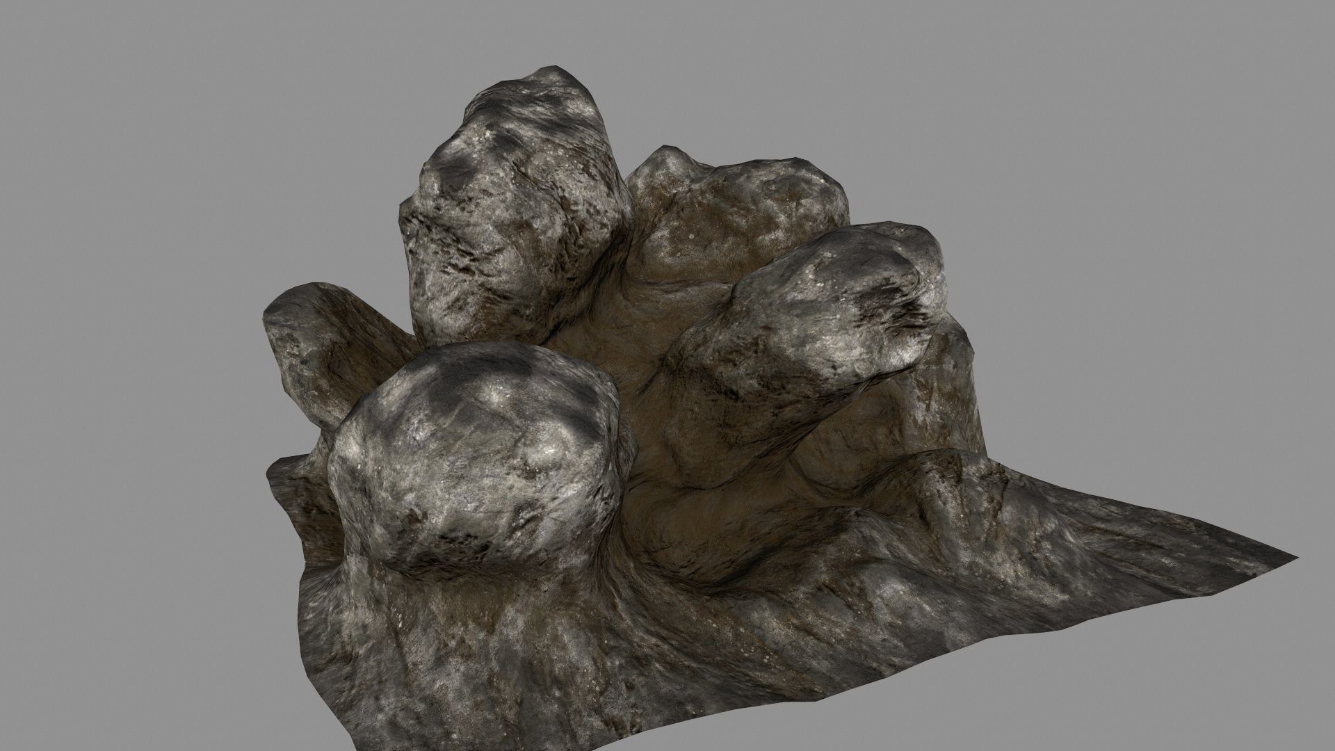 old rocks Low-poly 3D model_3