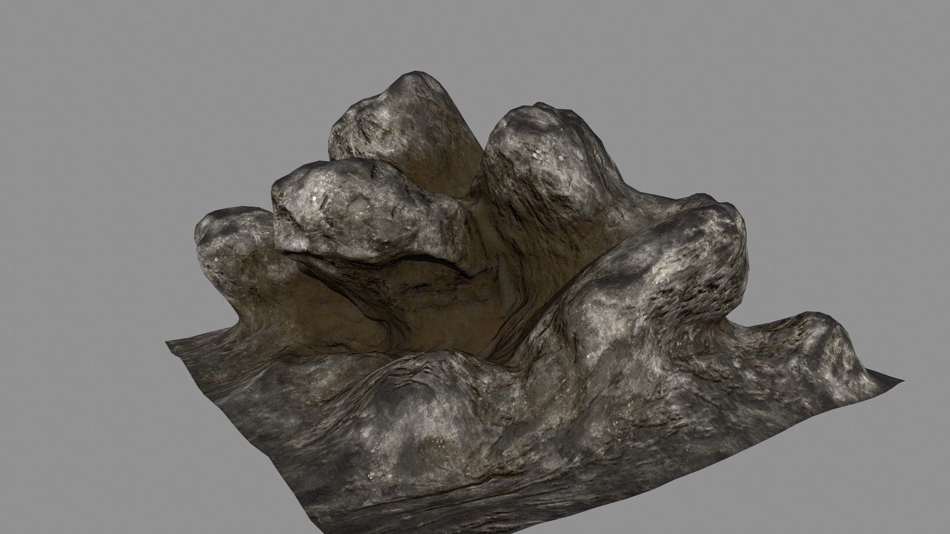 old rocks Low-poly 3D model_12