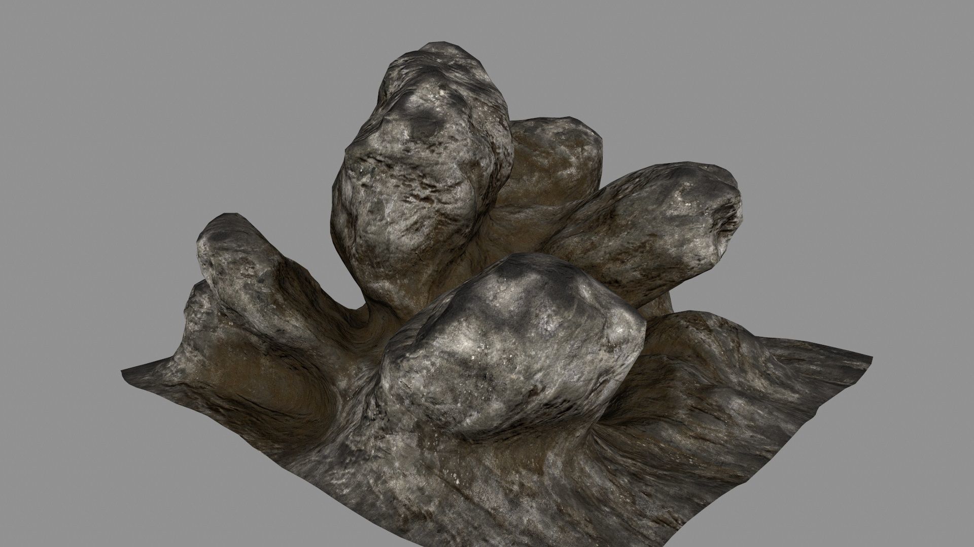 old rocks Low-poly 3D model_4