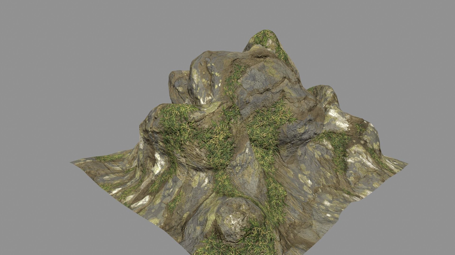 mossy rocks  Low-poly 3D model_11