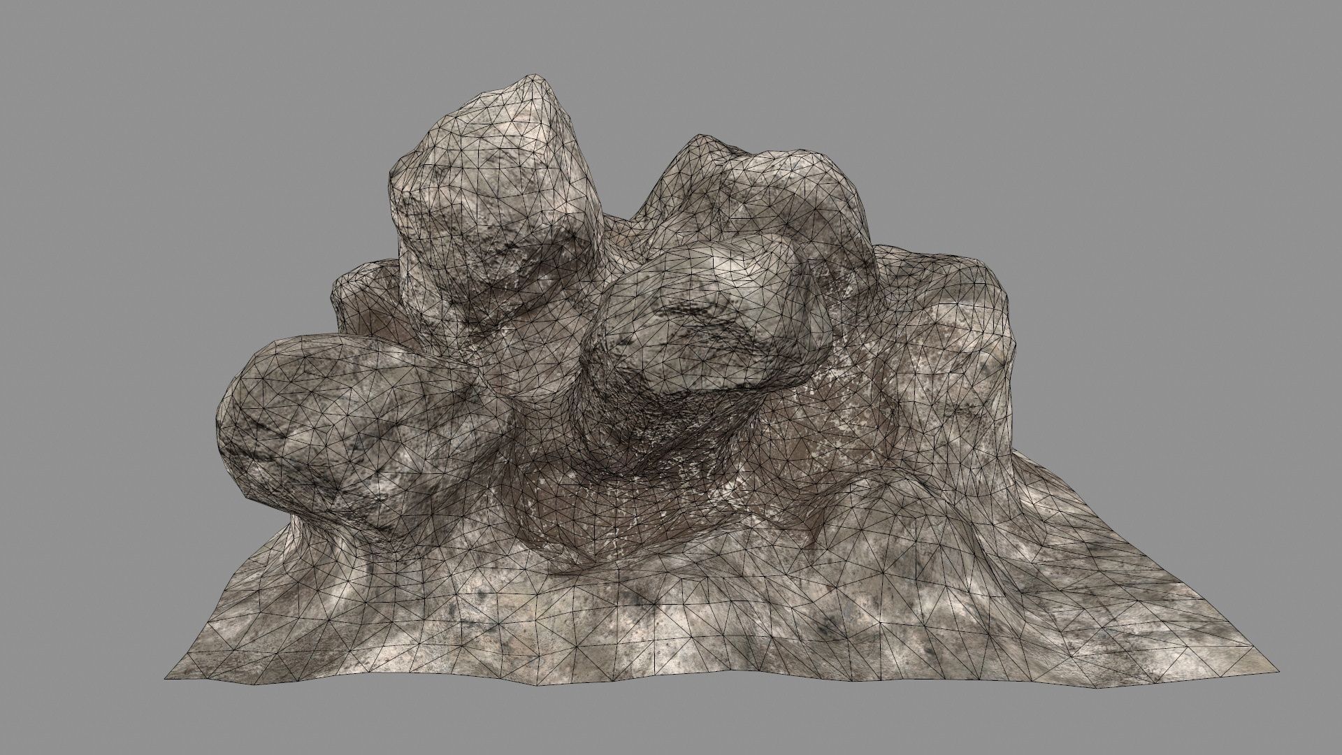 desert rocks Low-poly 3D model_1