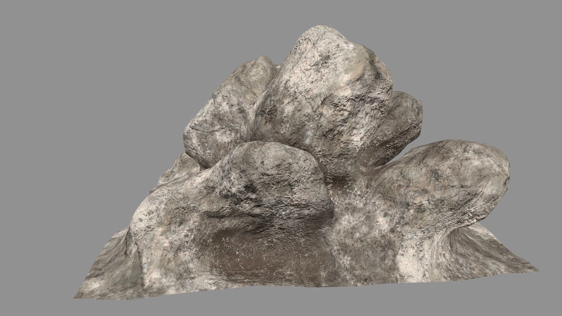 desert rocks Low-poly 3D model_6