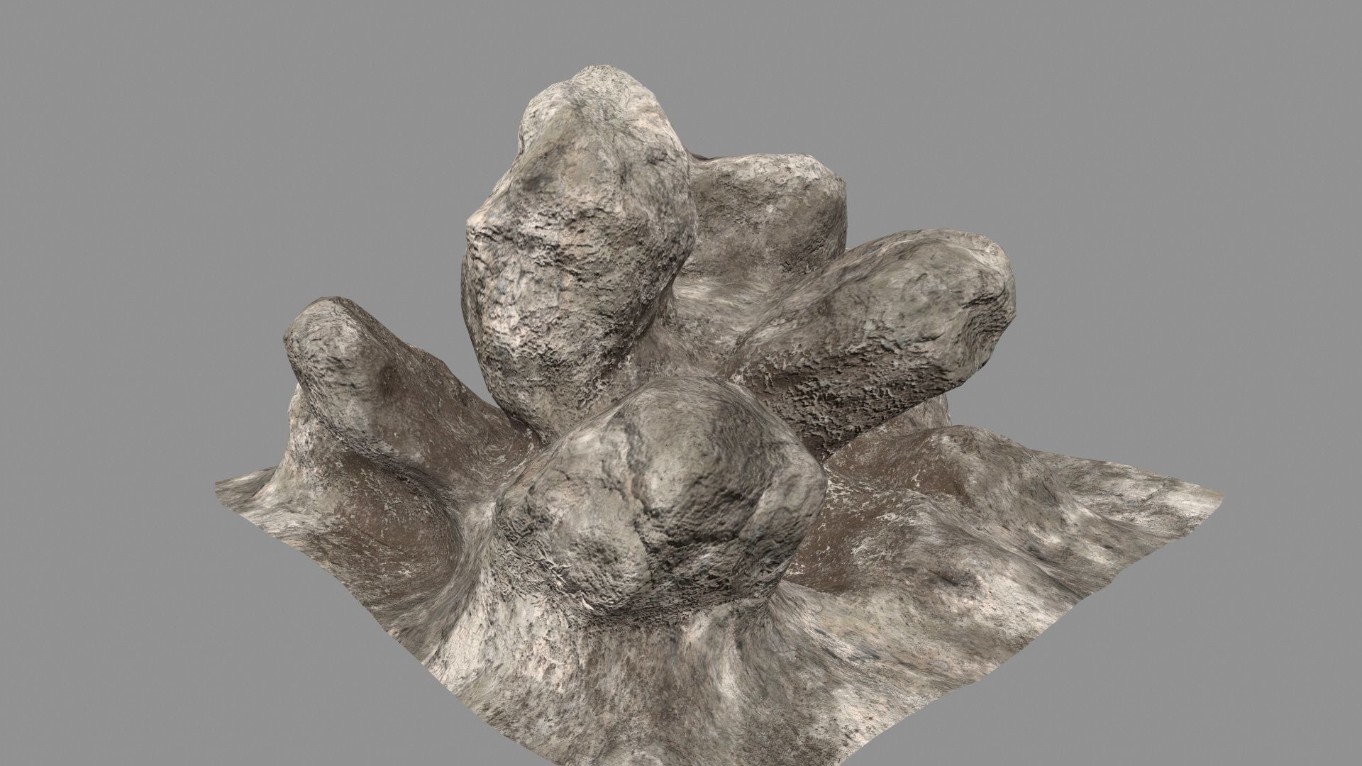 desert rocks Low-poly 3D model_4