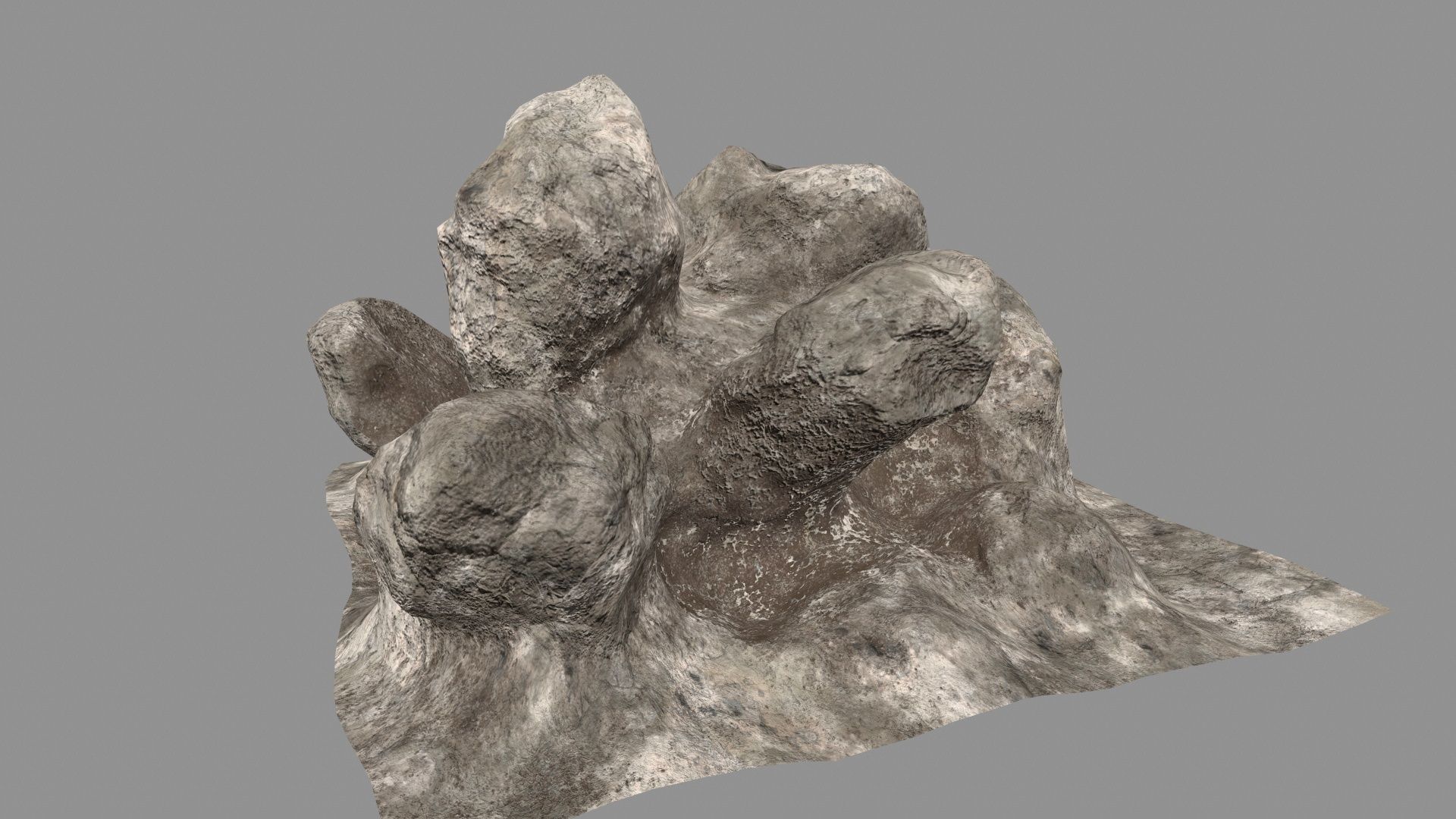 desert rocks Low-poly 3D model_3