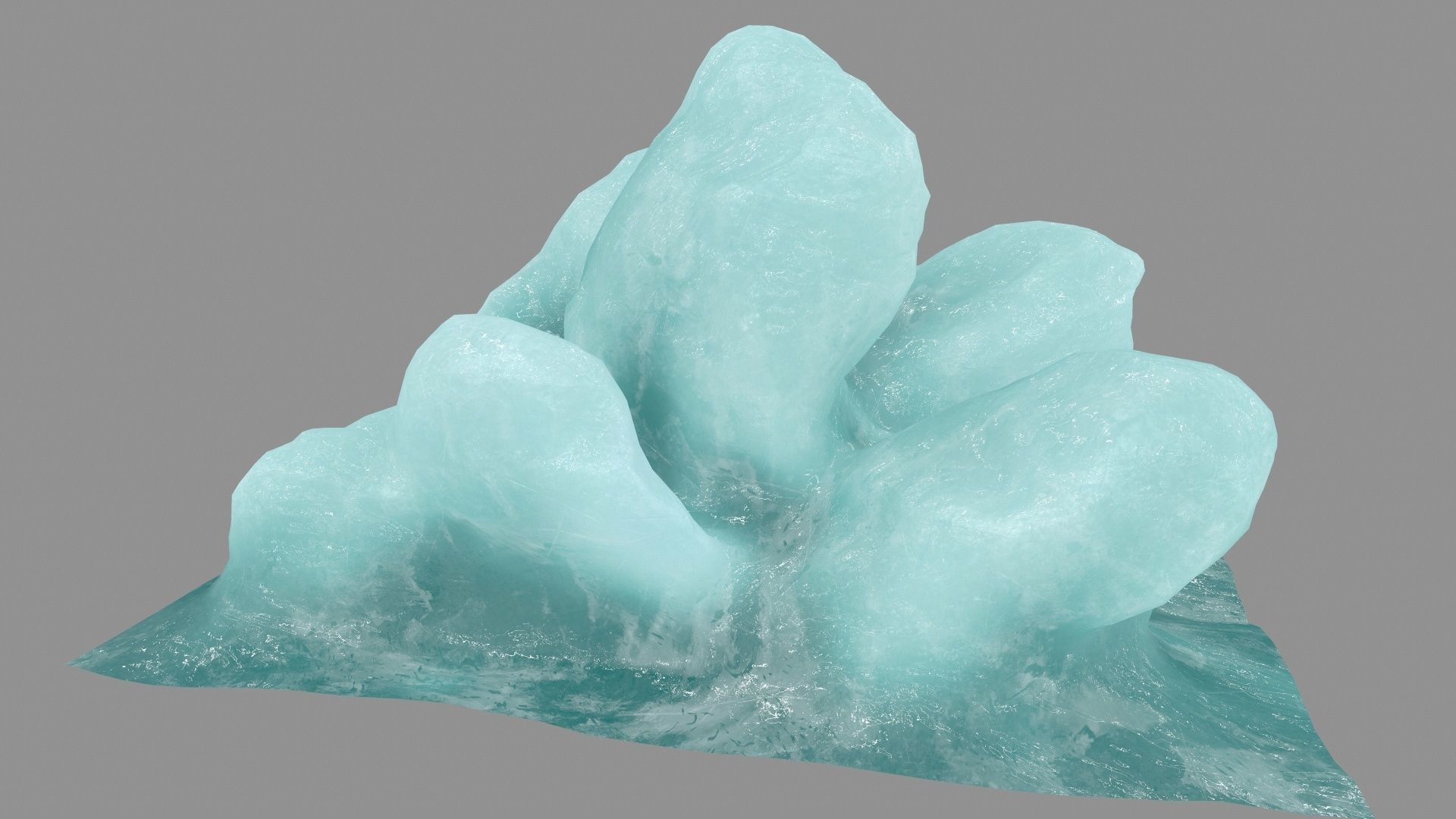 ice 2 block Low-poly 3D model_5