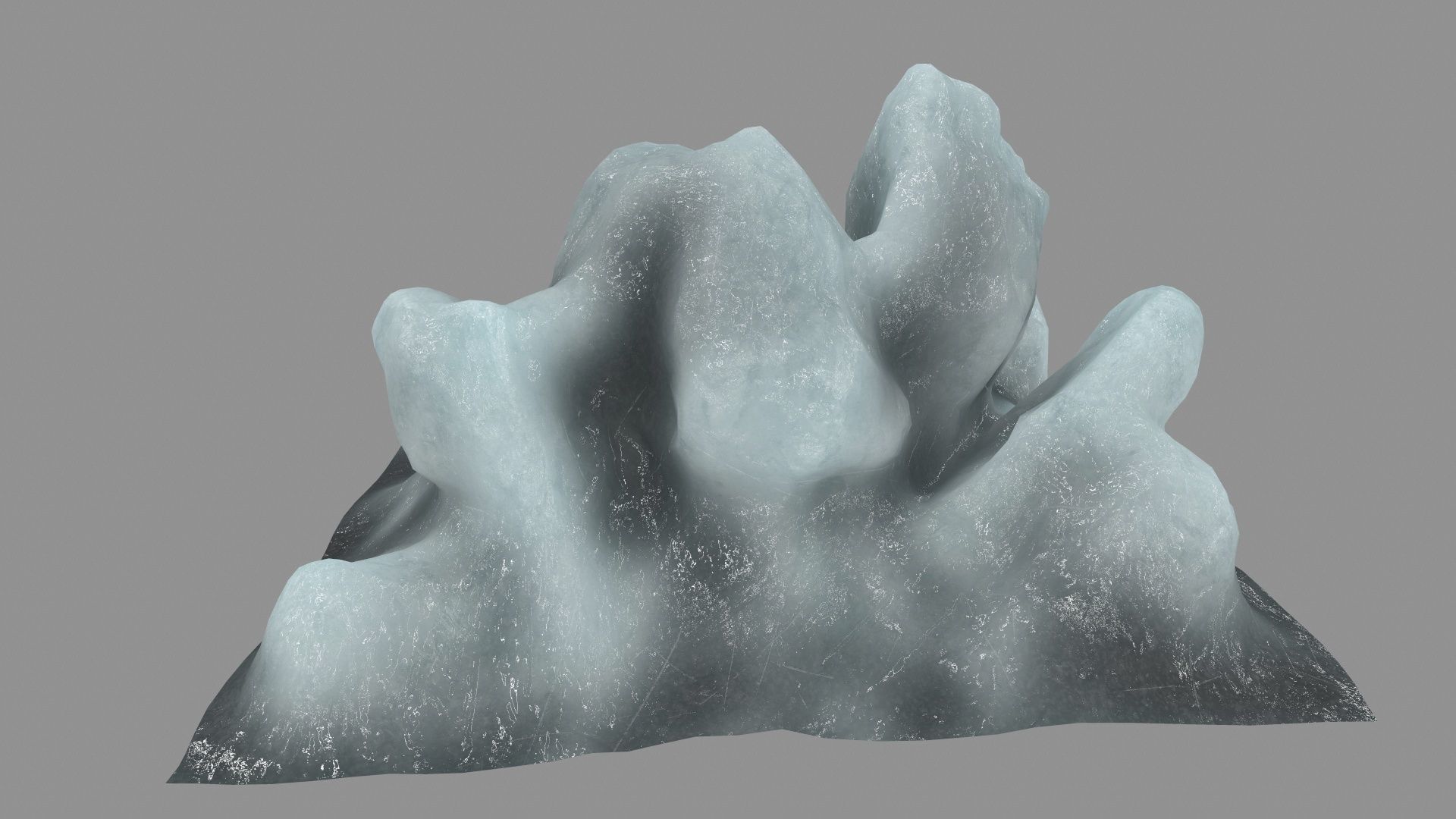 ice 4 block Low-poly 3D model_8