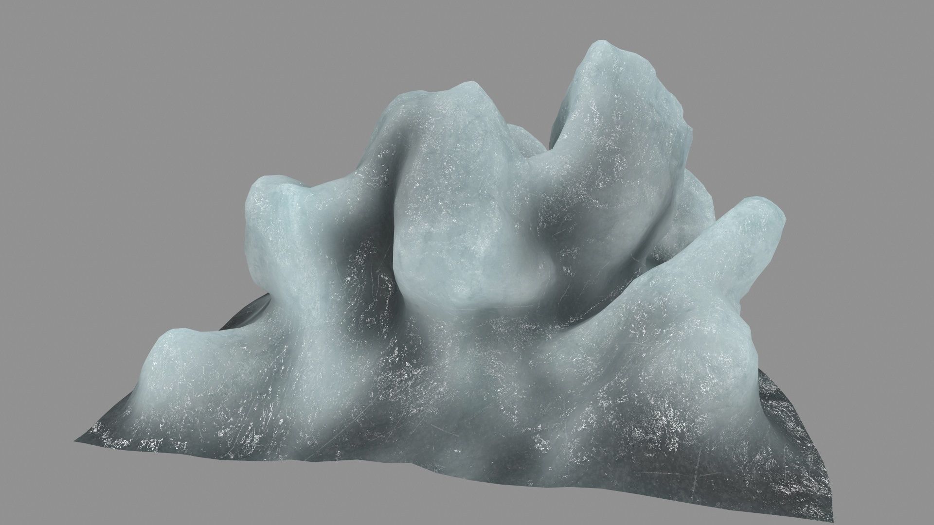 ice 4 block Low-poly 3D model_7
