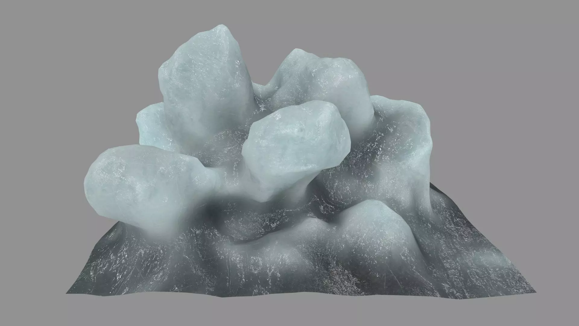 ice 4 block Low-poly 3D model_0