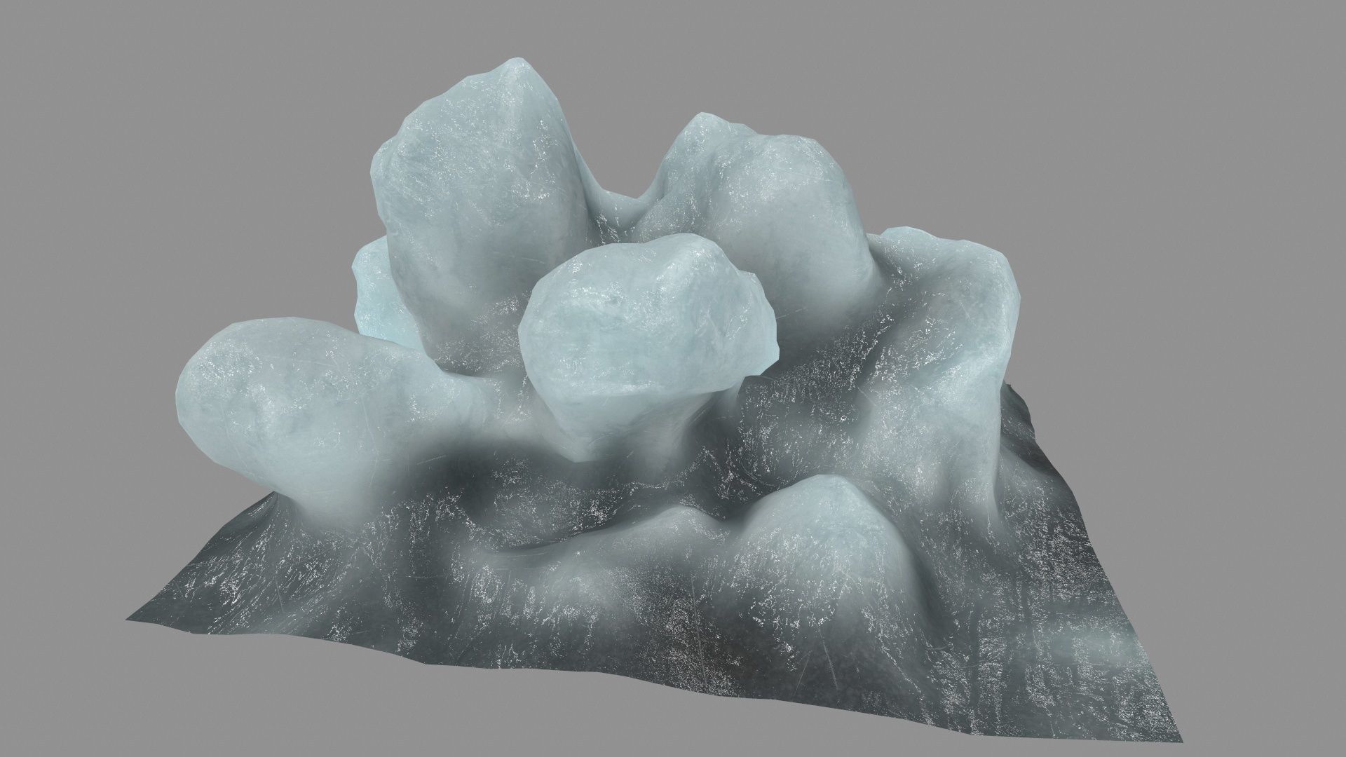 ice 4 block Low-poly 3D model_12