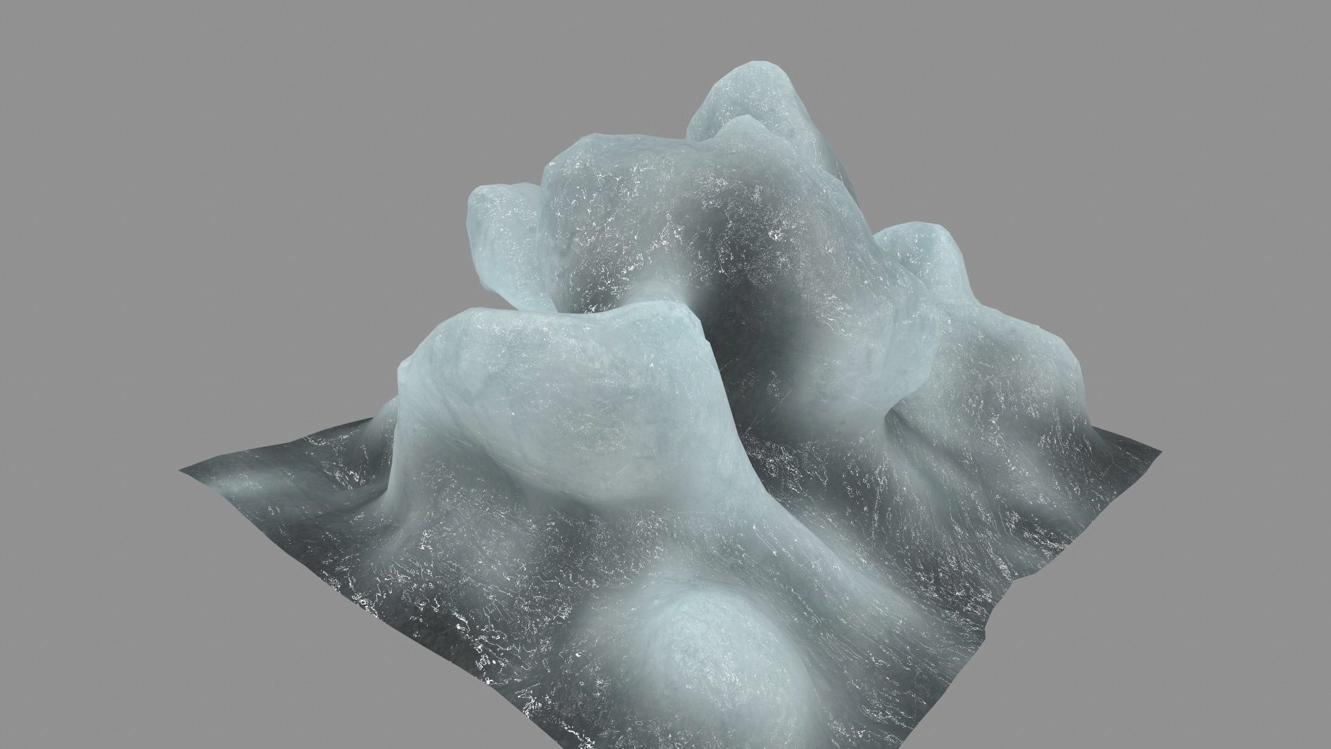 ice 4 block Low-poly 3D model_9