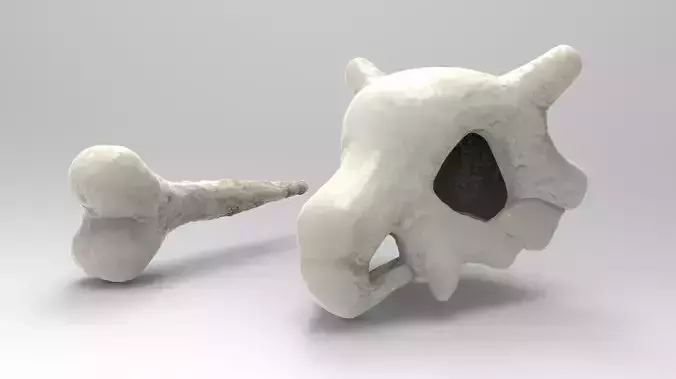 Cubone Skull and Bone COSPLAY 3D Printable Model