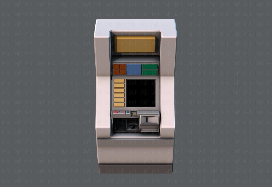  Ticket Cabinet Low-poly 3D model_33