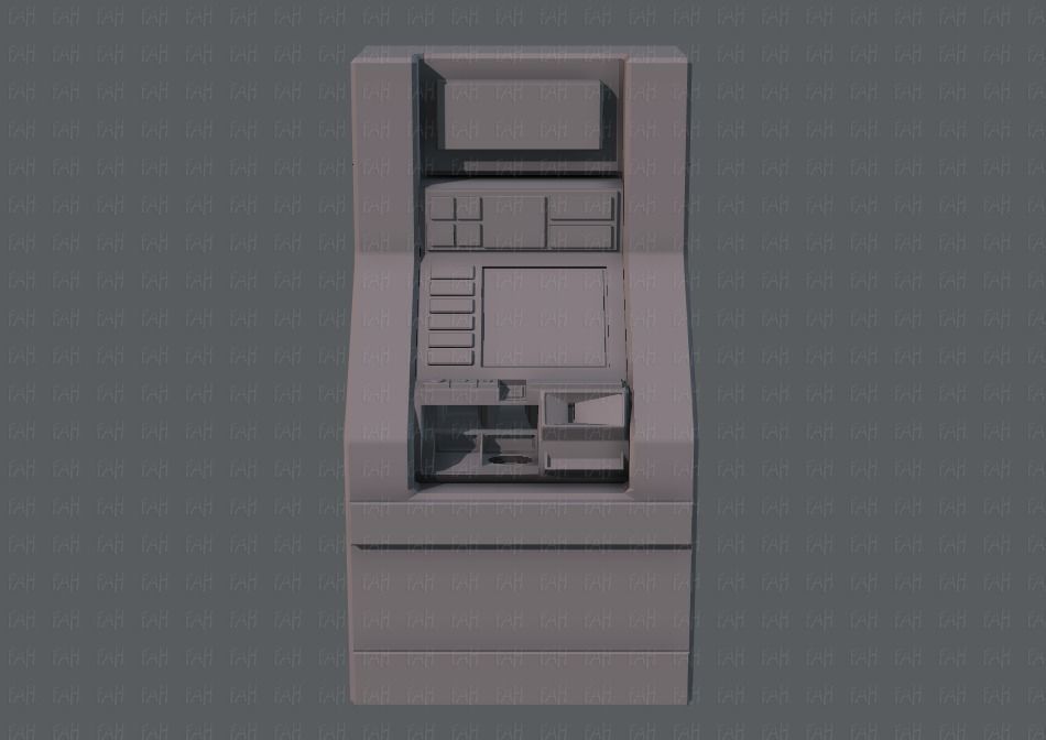 Ticket Cabinet Low-poly 3D model_10