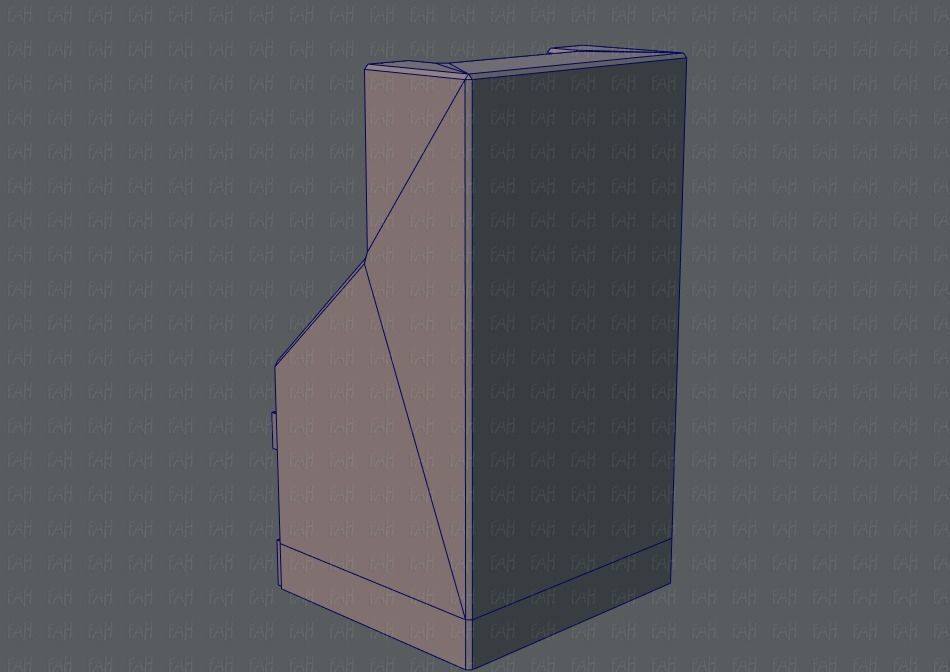  Ticket Cabinet Low-poly 3D model_23