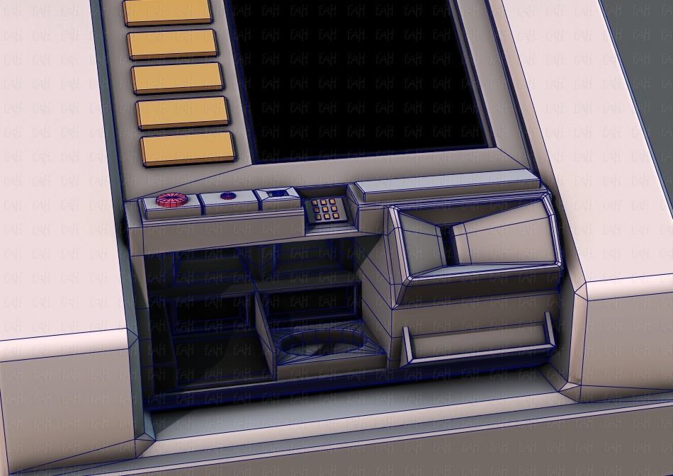  Ticket Cabinet Low-poly 3D model_27