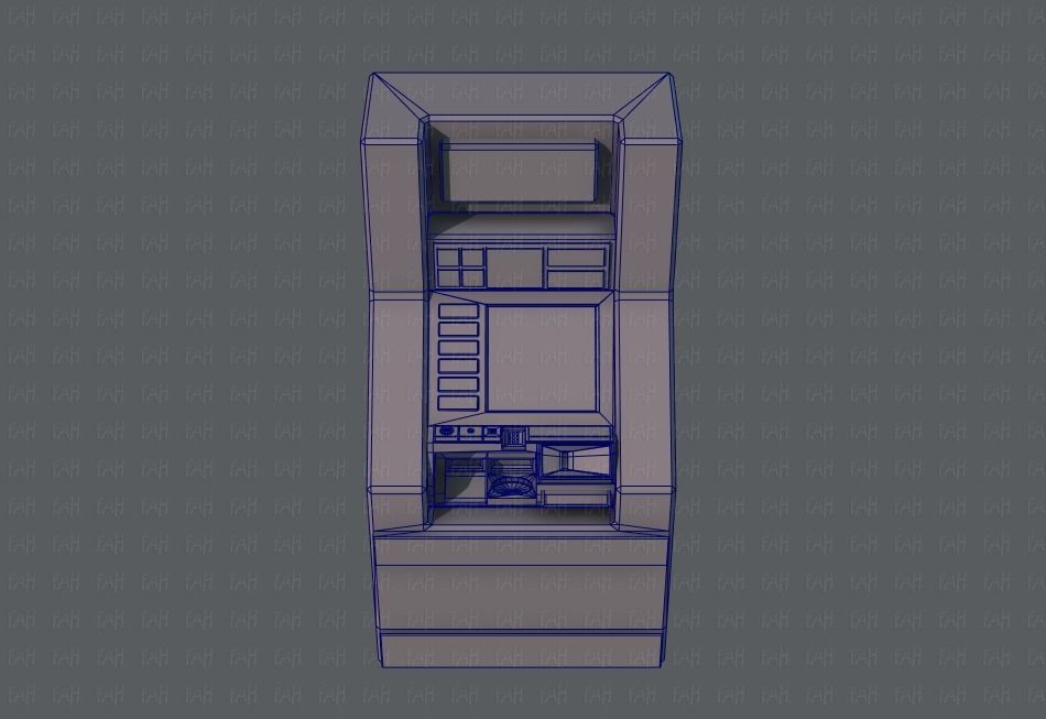  Ticket Cabinet Low-poly 3D model_41