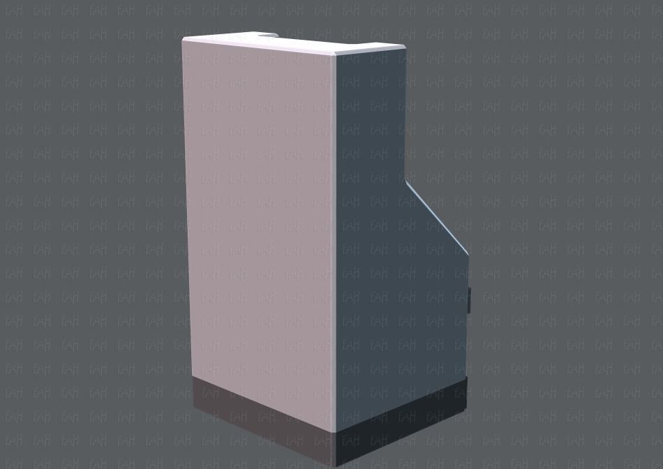  Ticket Cabinet Low-poly 3D model_5