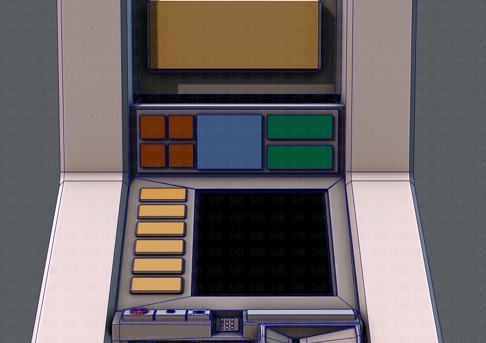  Ticket Cabinet Low-poly 3D model_29