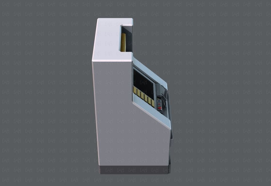  Ticket Cabinet Low-poly 3D model_35