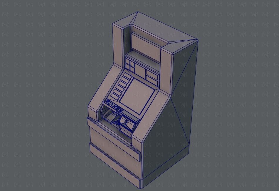  Ticket Cabinet Low-poly 3D model_48