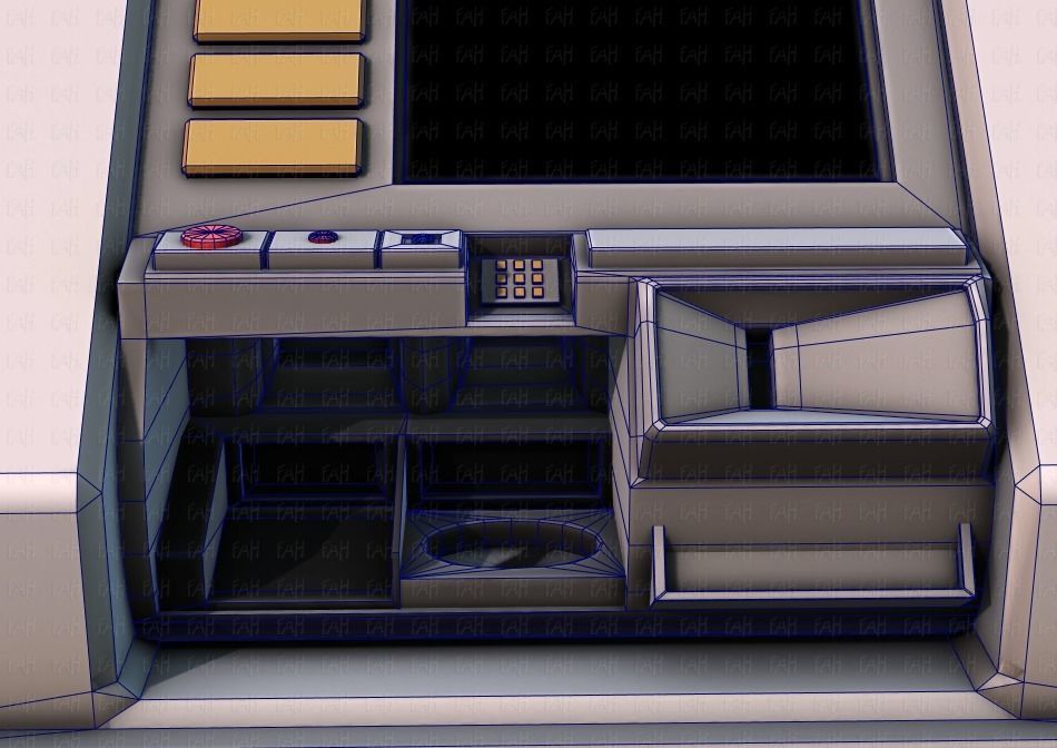  Ticket Cabinet Low-poly 3D model_31