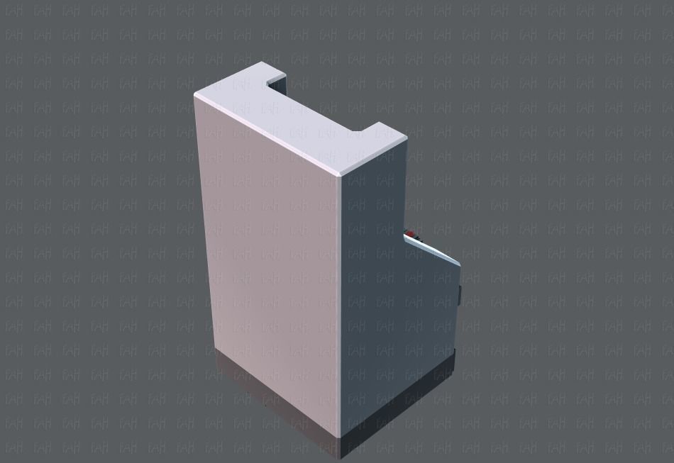  Ticket Cabinet Low-poly 3D model_36