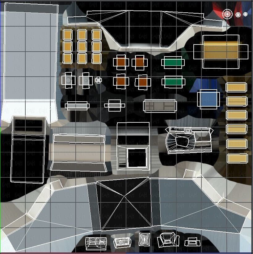  Ticket Cabinet Low-poly 3D model_32