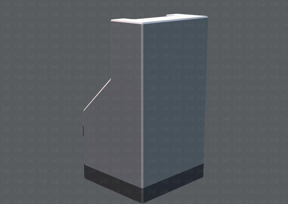  Ticket Cabinet Low-poly 3D model_7