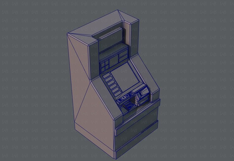  Ticket Cabinet Low-poly 3D model_42