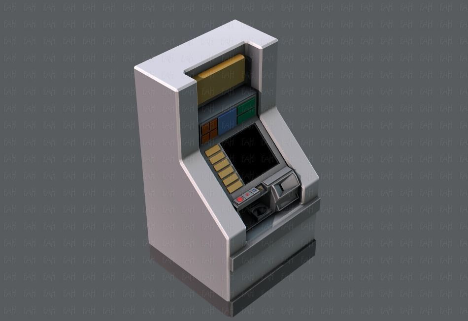  Ticket Cabinet Low-poly 3D model_34