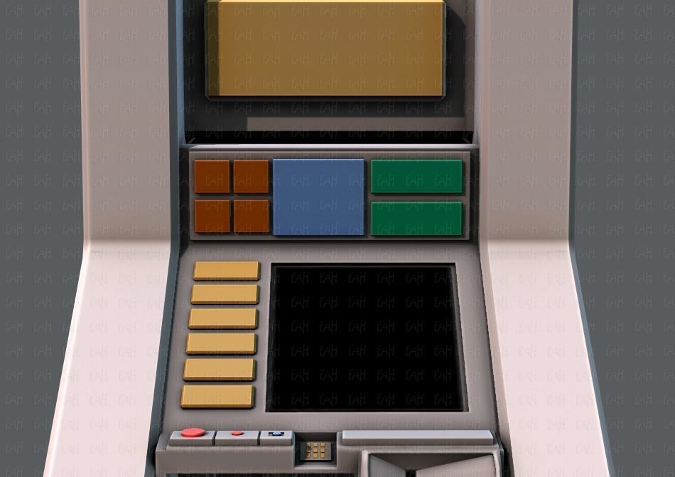  Ticket Cabinet Low-poly 3D model_28