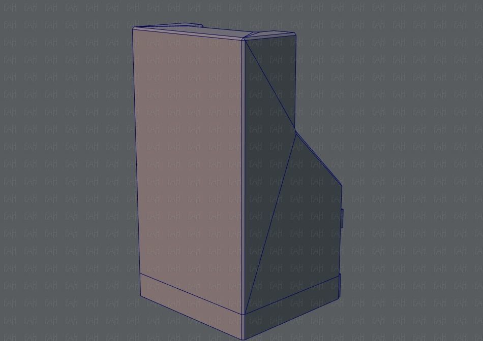  Ticket Cabinet Low-poly 3D model_21