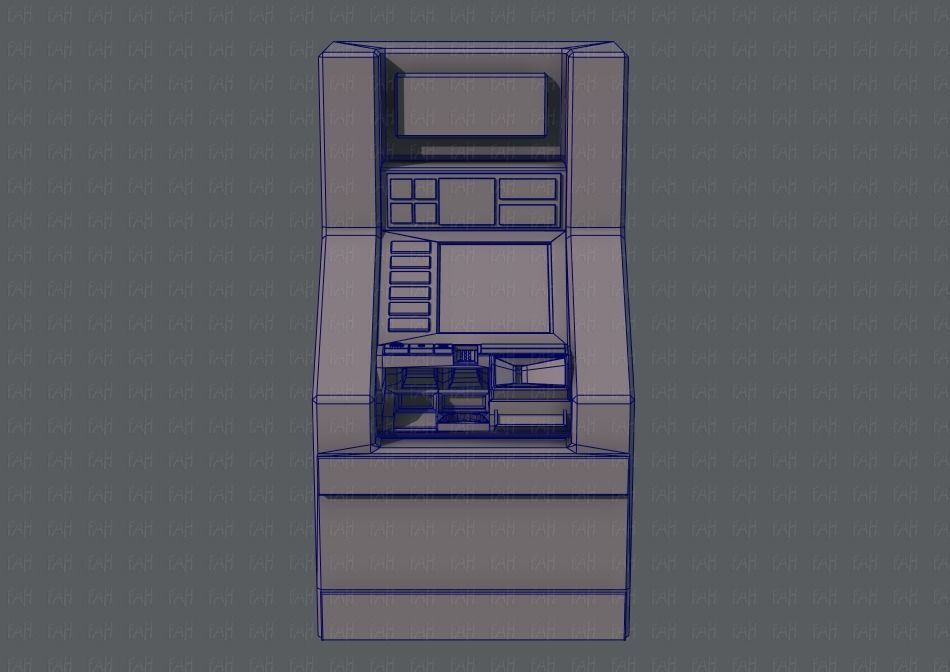  Ticket Cabinet Low-poly 3D model_18