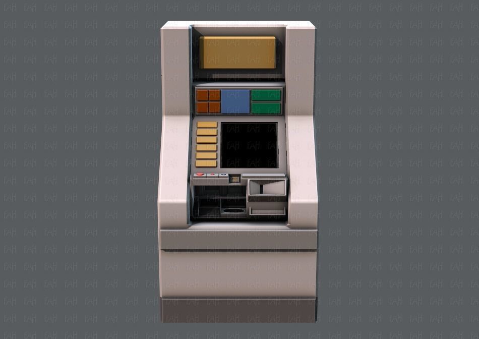  Ticket Cabinet Low-poly 3D model_2