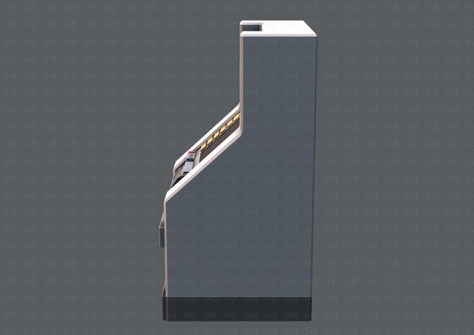  Ticket Cabinet Low-poly 3D model_8