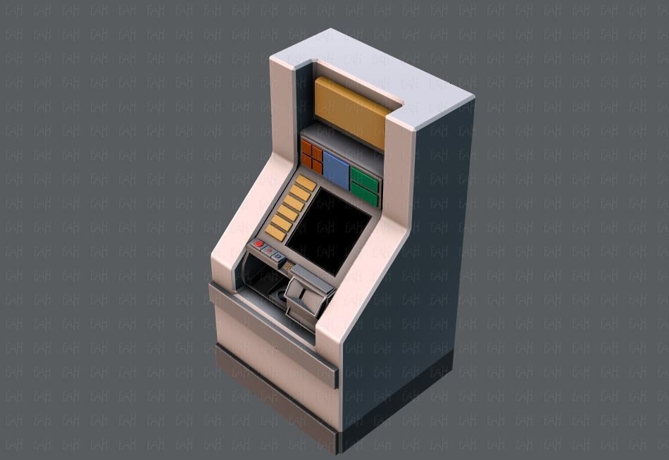  Ticket Cabinet Low-poly 3D model_40