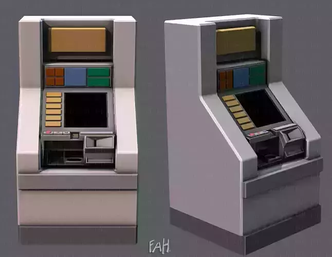  Ticket Cabinet Low-poly 3D model