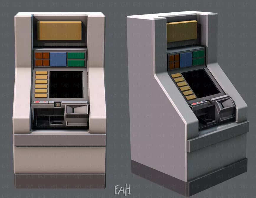  Ticket Cabinet Low-poly 3D model_0