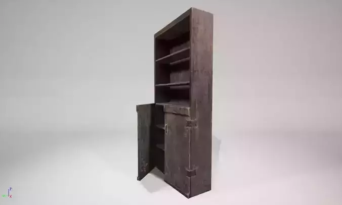 CupBoard medieval ready for unrea engine 4 UE4 Low-poly 3D model