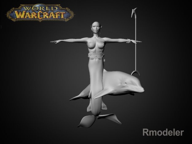 Mermaid April 3D model_7
