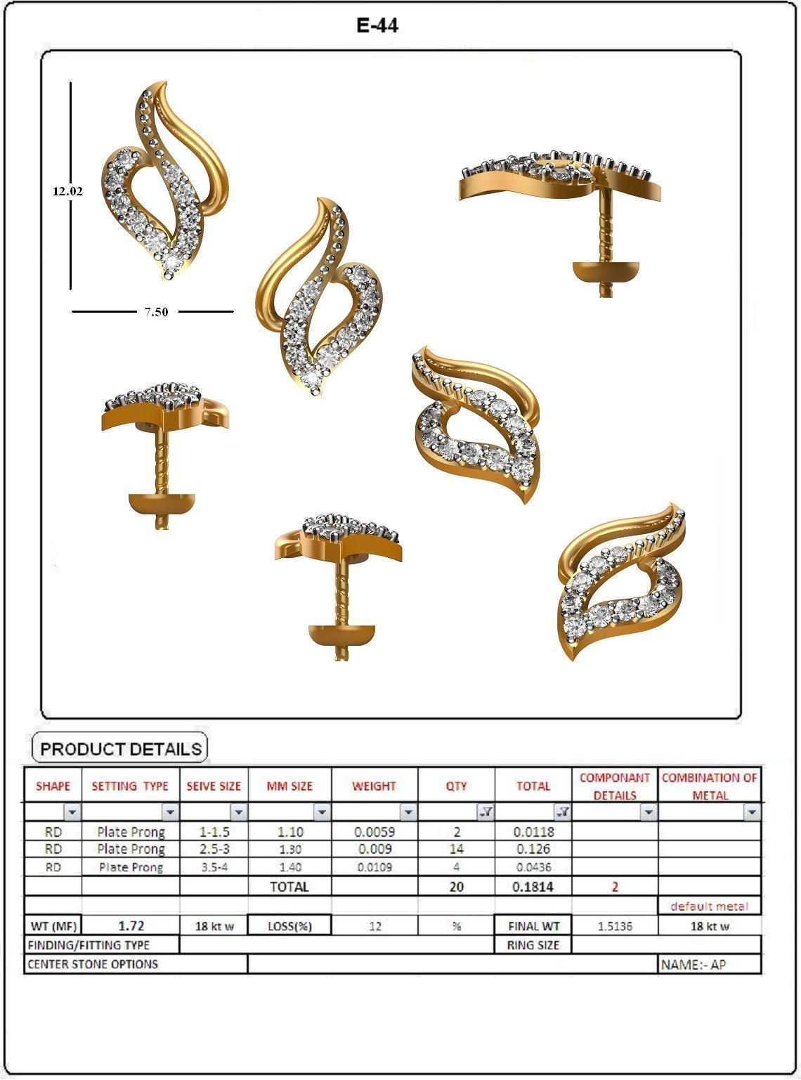 BULK-STL-EARRING 25 Files 3D print model_20