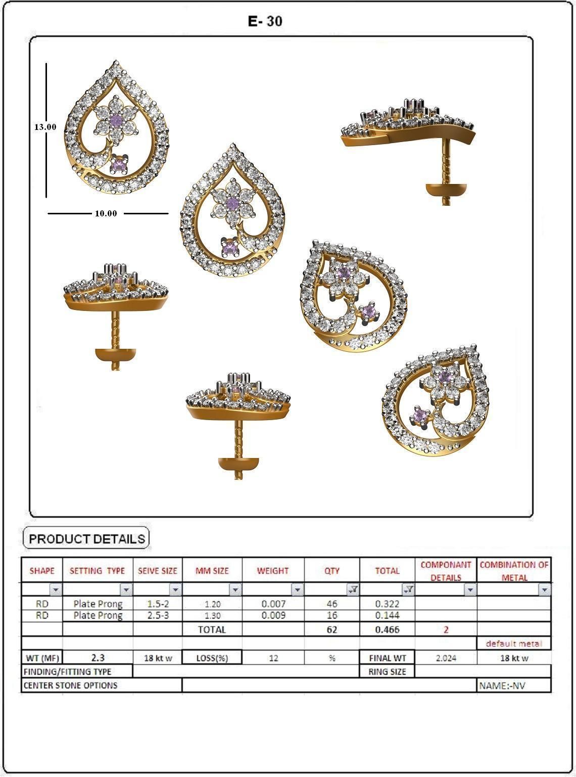 BULK-STL-EARRING 25 Files 3D print model_6