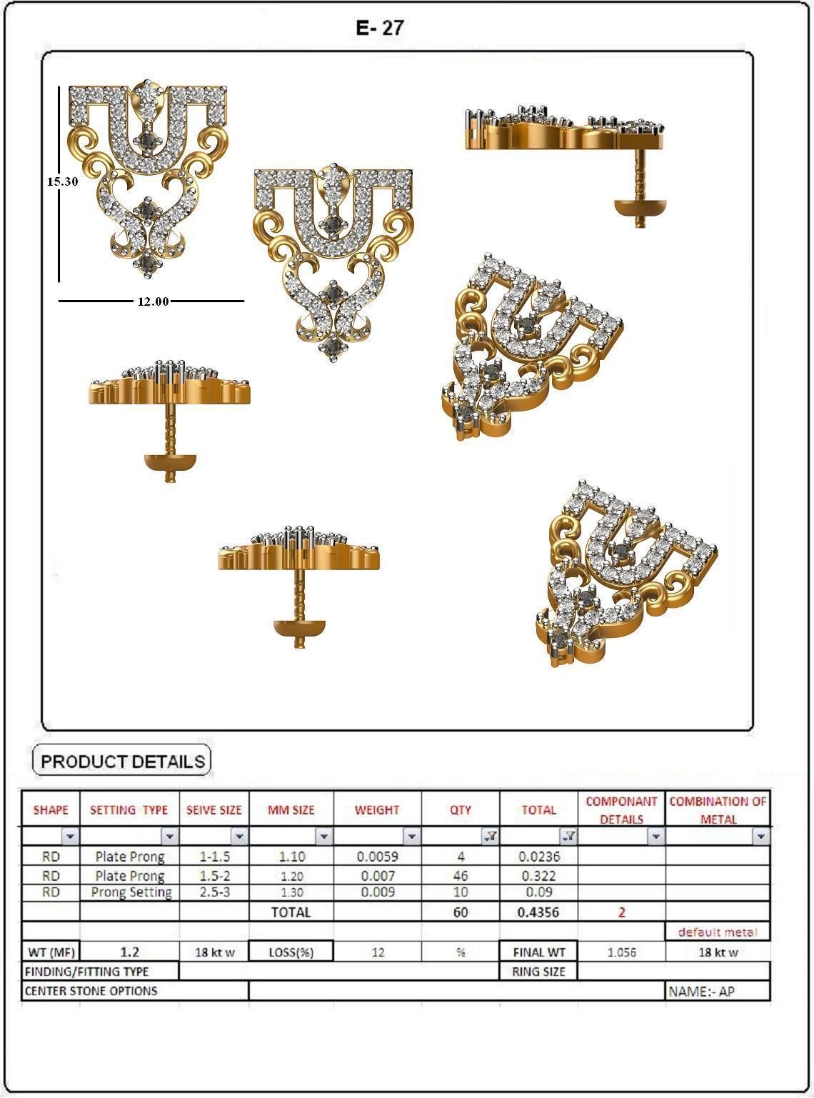 BULK-STL-EARRING 25 Files 3D print model_7