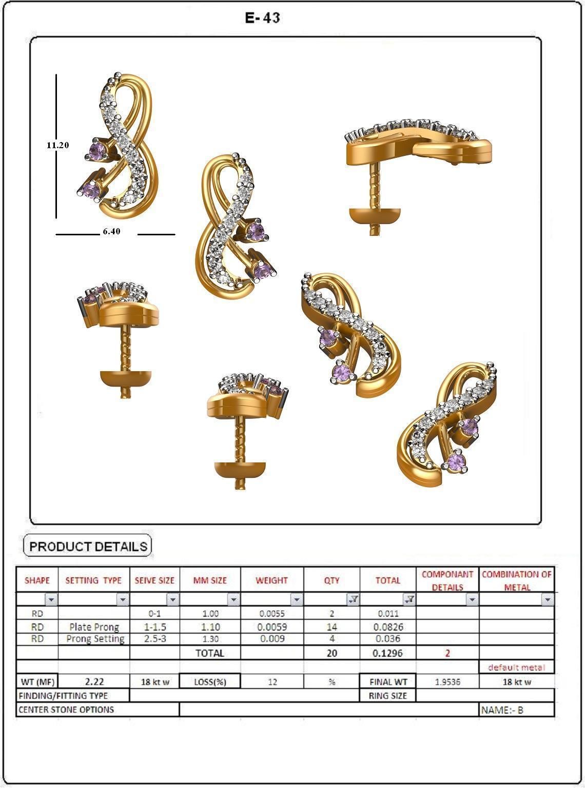 BULK-STL-EARRING 25 Files 3D print model_22