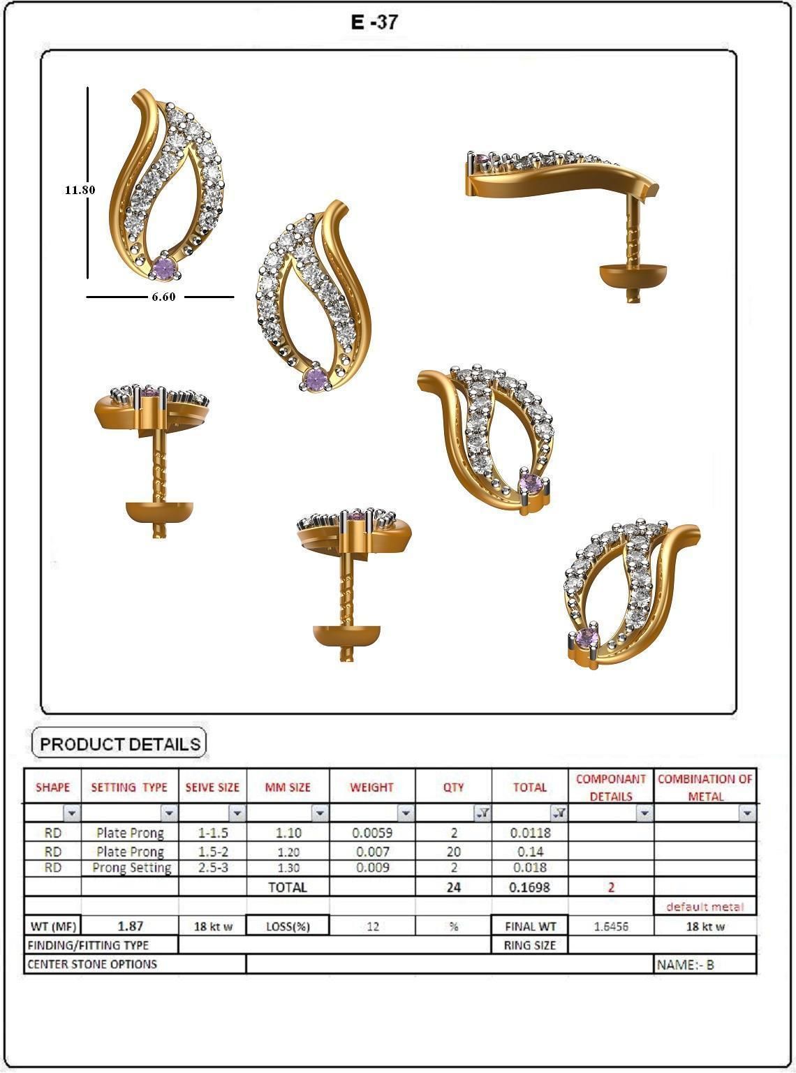 BULK-STL-EARRING 25 Files 3D print model_16