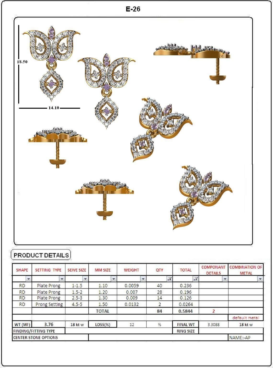 BULK-STL-EARRING 25 Files 3D print model_11